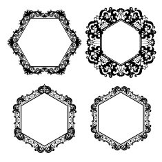 silhouette carved frame for picture or photo N6