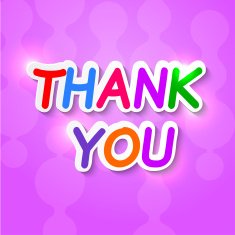 Thank you plaque on a purple background with reflections Vector N2