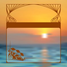 Vector art nouveau frame with space for text N2