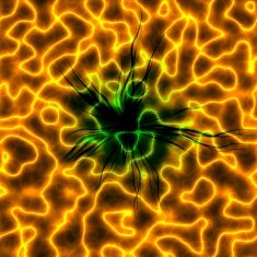 Abstract golden green vibrant pattern