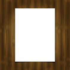 White blank paper sheet on wooden background