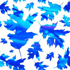 Seamless texture with colored watercolor maple leaves N23