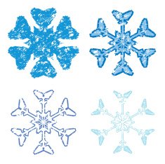 Grunge Snowflakes - set 03 of 09