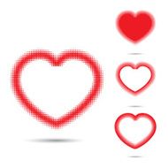 Set of Abstract Halftone Design Elements N9