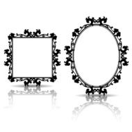 silhouette carved vintage frame for picture or photo N4