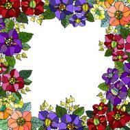 abstract floral frame N34