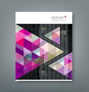 Cover report triangle geometry purple