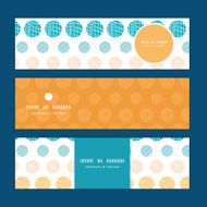 Vector texture circles stripes abstract horizontal banners set pattern background N2