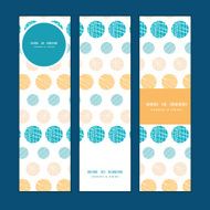 Vector texture circles stripes abstract vertical banners set pattern background