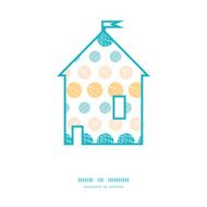 Vector texture circles stripes abstract house silhouette pattern frame N2