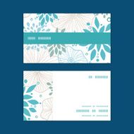 Vector blue and gray plants horizontal stripe frame pattern business