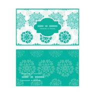 Vector abstract green decorative circles stars striped horizontal frame pattern
