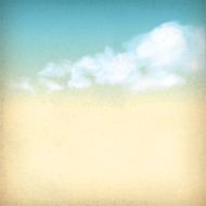 Vintage clouds illustration on subtle texture