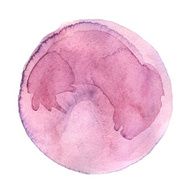 Watercolor circle pink paint spot
