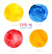 Watercolor colorful banners N2