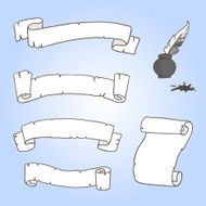 Vintage paper ribbons (vector) N2
