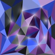 Abstract bright colored polygonal triangular geometric background with glaring lights N9