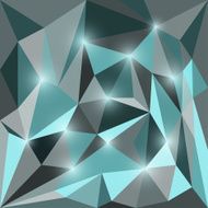 Abstract bright colored polygonal triangular geometric background with glaring lights N10