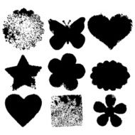 Set of 9 vector abstract grunge backgrounds