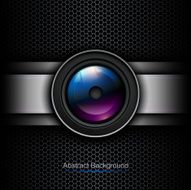 Background with photo lens icon N2