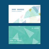 Vector abstract fabric triangles horizontal corner frame pattern business cards N2