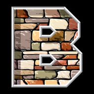 stone letter B