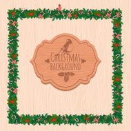 Christmas festive candy wreath frame with sighboard Wooden back