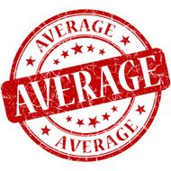 Average red round grungy vintage isolated rubber stamp