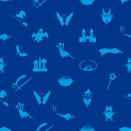 blue simple fairy tales theme seamless pattern eps10 N2
