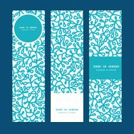 Vector abstract underwater plants vertical banners set pattern background N2