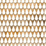 Vector Seamless Pattern with Rain Drops on watercolor backgrou