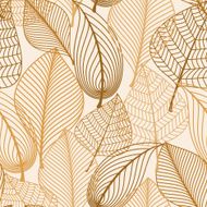 Atumnal seamless pattern with brown leaves N2