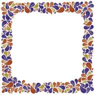 Colorful natural decorative framing with leaves for greetings