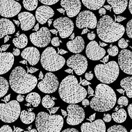 Apples seamless pattern Organic food theme background N4