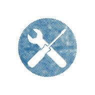 Repair icon with wrench and screwdriver vector symbol N4