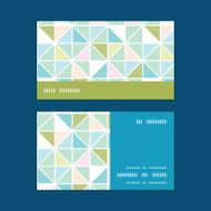 Vector colorful pastel triangle texture horizontal stripe frame pattern business N2