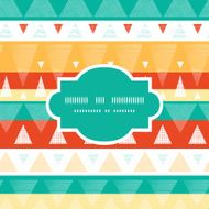 Vector vibrant ikat stripes frame seamless pattern background N2