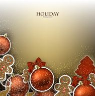 Christmas background with toys balls and stars Xma N2