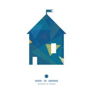 Vector abstract fabric triangles house silhouette pattern frame N2