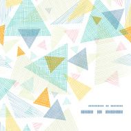 Vector abstract fabric triangles frame corner pattern background