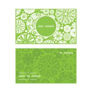 Vector abstract green and white circles vertical round frame pattern N4