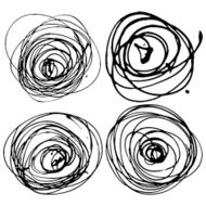Set of vector abstract grunge backgrounds Round shapes N2