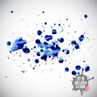 Blots and ink splashes Abstract elements for design in grunge N4