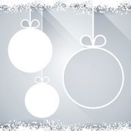 Christmas paper balls on light background