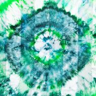 batik - abstract green diamond pattern on silk