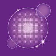 Background with round halftone in purple shades
