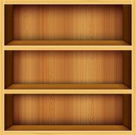 Wooden Bookshelves Background