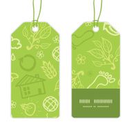 Vector environmental vertical stripe frame pattern tags set N2