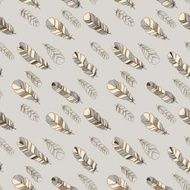 Seamless ethnic pattern with feathers N14