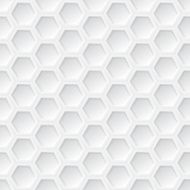 White 3d hexagon seamless pattern